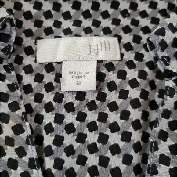 J.Jill Women's V-neck Button Down Collared Print Blouse - Picture 2 of 11